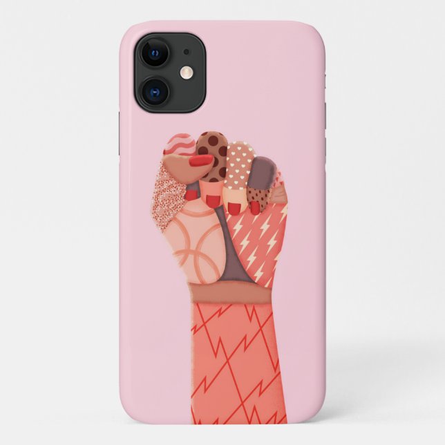 Capa Para iPhone 11 Protesto contra mulheres de arte moderna (Verso)