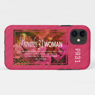 Capa Para iPhone 11 PROVERBS 31 Vale Mais Do Que O PINK