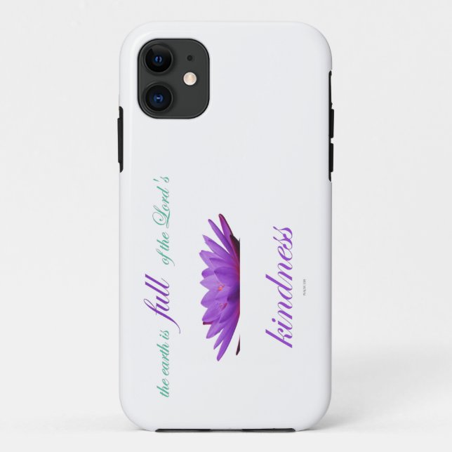 Capa Para iPhone 11 psalm 33 doçura roxa (Verso)