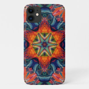 Capa Para iPhone 11 Psicodélica Colorida Kaleidoscópio Padrão
