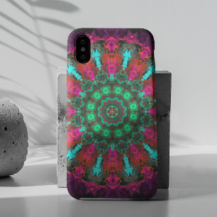 Capa Para iPhone 11 Psicodélica Púrpura Rosa e Teal