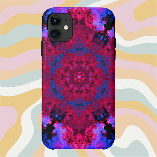 Capa Para iPhone 11 Psicodélica Vermelha Pípica Rosa e Azul