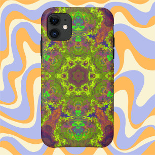 Capa Para iPhone 11 Psicodélico Púrpura Amarela Púrpura e Laranja
