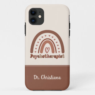 Capa Para iPhone 11 Psicoterapeuta Personalizado do Arco-Íris