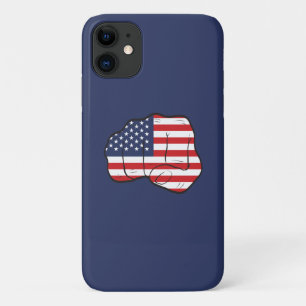 Capa Para iPhone 11 Punho de Bandeira Americano