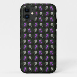 Capa Para iPhone 11 Purple and White Floral