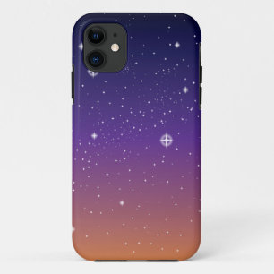 Capa Para iPhone 11 Púrpura e Dourada Starry Sunset