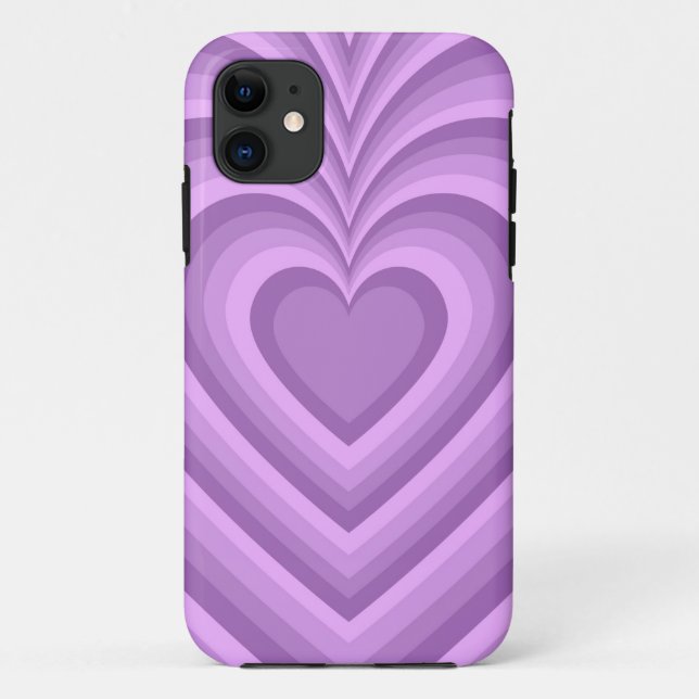 Capa Para iPhone 11 Púrpura Hipnótica Prato de Amor (Verso)