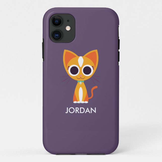 Capa Para iPhone 11 Purrl o gato (Verso)