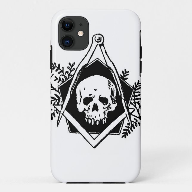 Capa Para iPhone 11 Quadrado e compassos da mortalidade (Verso)