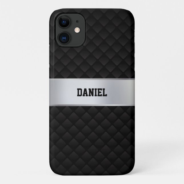 Capa Para iPhone 11 Quadrado Preto (Verso)