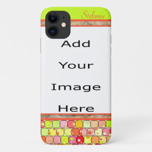 Capa Para iPhone 11 Quadrados Coloridos Arredondados Brilhantes