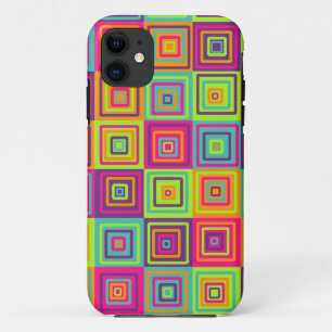 Capa Para iPhone 11 Quadrados Geométricos Coloridos
