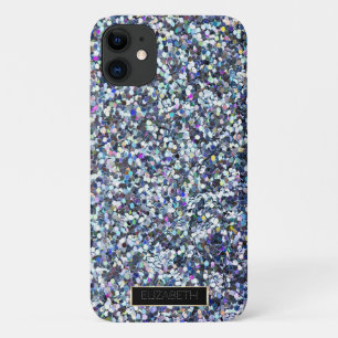Capa Para iPhone 11 Quadro de Sequências de Glitter de Espionagem de 