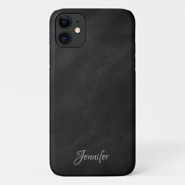 Capa Para iPhone 11 Quadro Preto Personalizado (Verso)