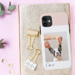 Capa Para iPhone 11 Quadro Rosa Pastel Moderno | Foto de Cachorro Pess<br><div class="desc">Quadro Rosa Pastel Moderno | Foto de Cachorro Pessoal</div>