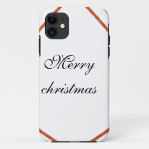 Capa Para iPhone 11 Quadro vermelho de aquarela feliz Natal dd seu nom