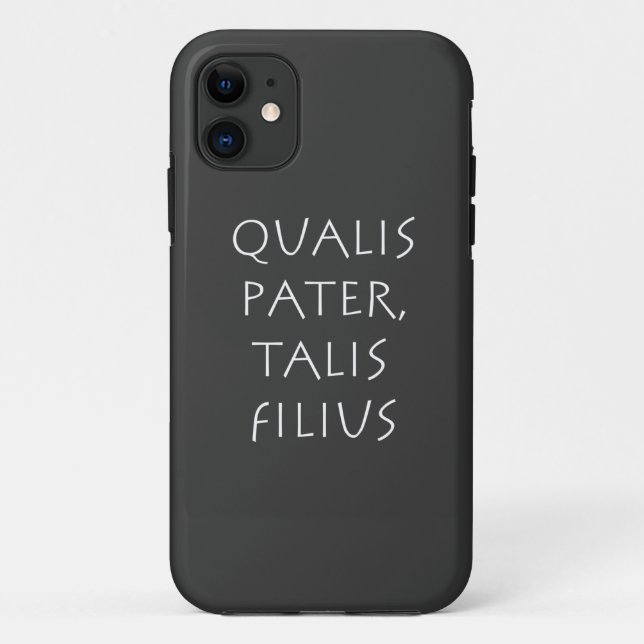 Capa Para iPhone 11 Qualis pater talis filius (Verso)