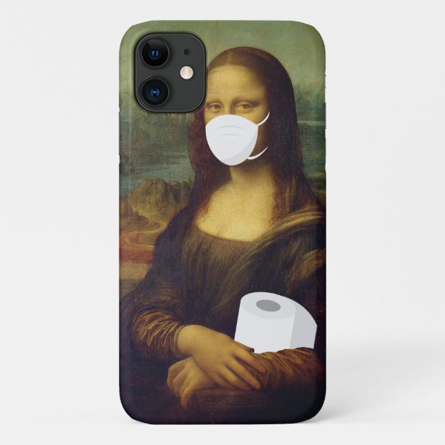 Capa Para iPhone 11 Quarantine Mona Lisa (Verso)