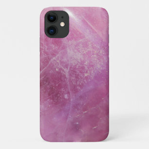Capa Para iPhone 11 Quartz Cor-de-rosa Textura do Pedra de Pedra iPhon