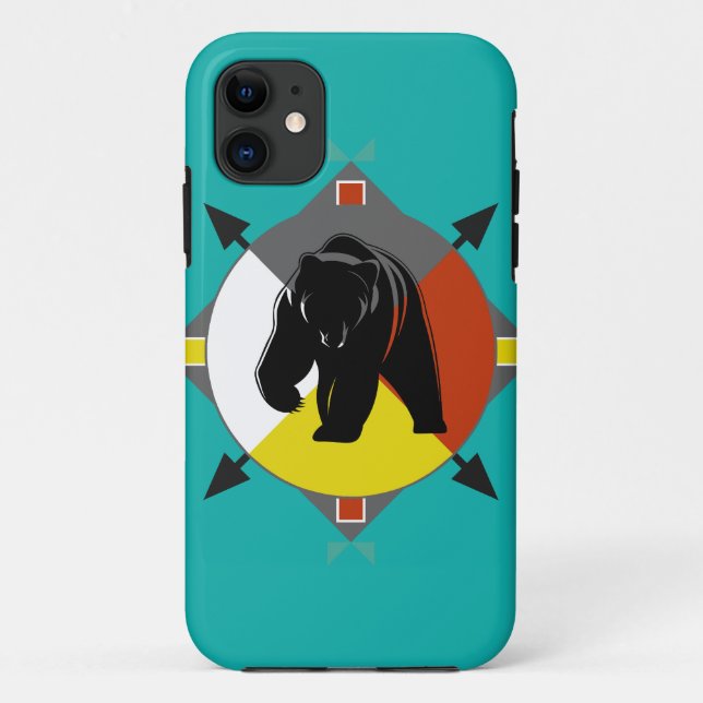 Capa Para iPhone 11 Quatro caso Cherokee do iPhone 5C do urso dos (Verso)