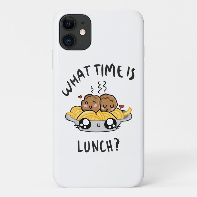 Capa Para iPhone 11 Que Hora É O Almoço (Verso)