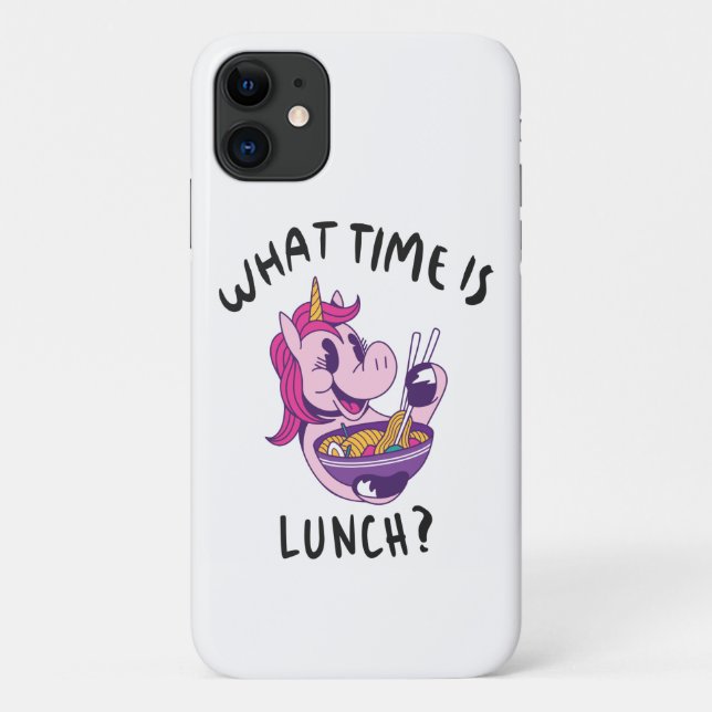 Capa Para iPhone 11 Que horas é o almoço (Verso)