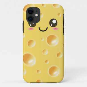 Capa Para iPhone 11 Queijo feliz bonito de Kawaii