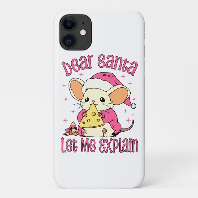 Capa Para iPhone 11 Querido Papai Noel, Deixe-me Explicar (Verso)