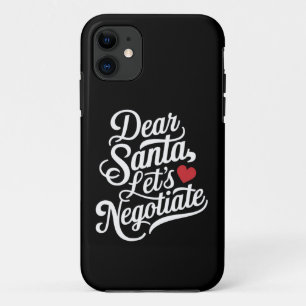 Capa Para iPhone 11 Querido Papai Noel Vamos Negociar Presente de Nata