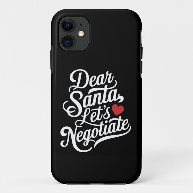 Capa Para iPhone 11 Querido Papai Noel Vamos Negociar Presente de Nata (Verso)