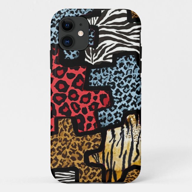 Capa Para iPhone 11 RAB Rockabilly Estampa Animal Puzzle (Verso)