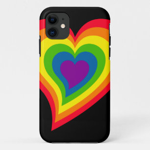 Capa Para iPhone 11 Rainbow Heart iPhone 5 Case-Mate