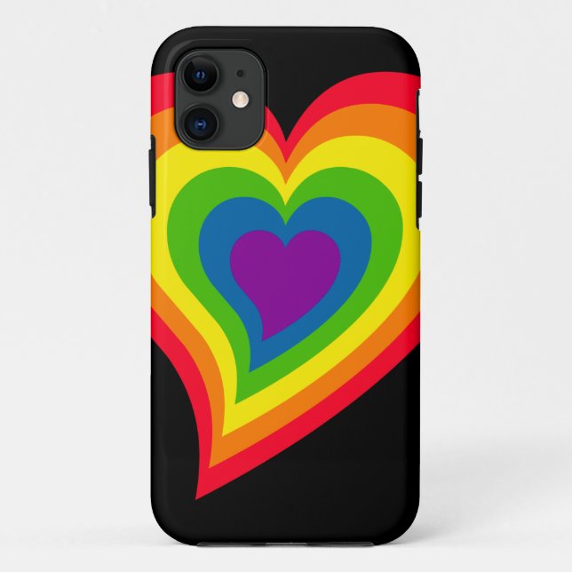 Capa Para iPhone 11 Rainbow Heart iPhone 5 Case-Mate (Verso)