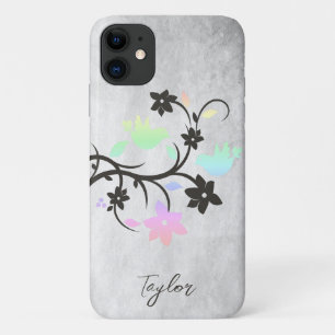 Capa Para iPhone 11 Rainbow Pastel Lovebird Personalizado