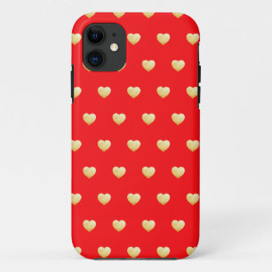 Capa Para iPhone 11 Rainha do Coração Dourado Vermelho Gótico