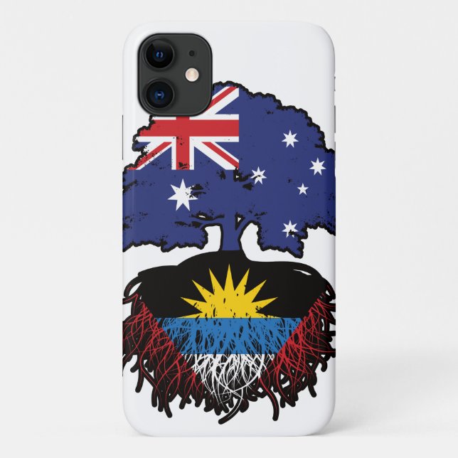 Capa Para iPhone 11 Raízes de Árvore Australiana de Antígua e Antígua (Verso)