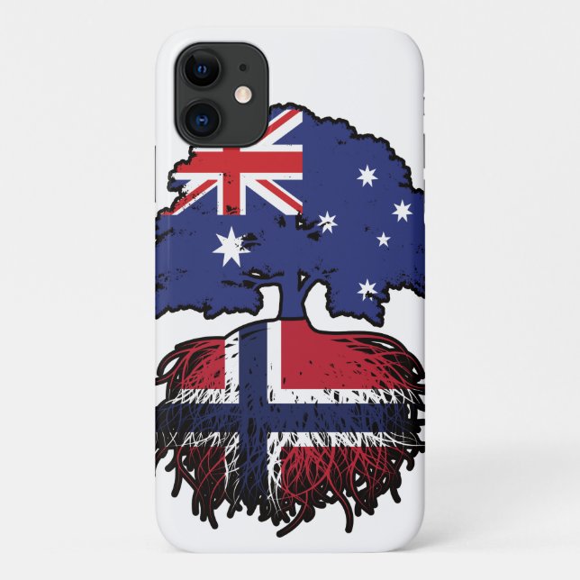 Capa Para iPhone 11 Raízes de Árvore da Austrália Australiana noruegue (Verso)