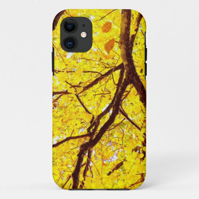 Capa Para iPhone 11 Ramais de queda - ouro amarelo (Verso)