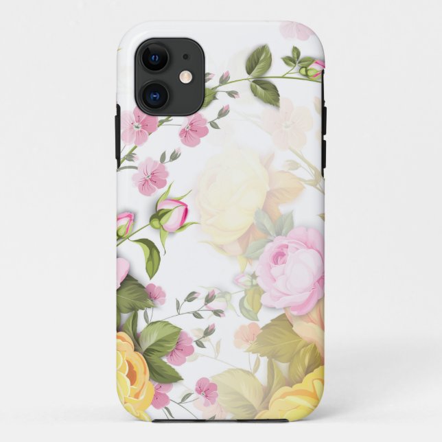 Capa Para iPhone 11 Ramalhetes de Rosas 4 (Verso)