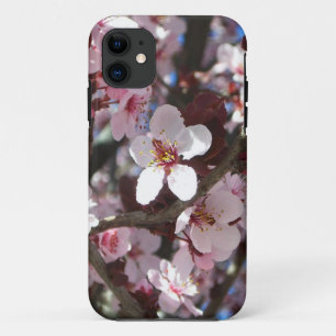 Capa Para iPhone 11 Ramificação de Brilhos Rosa Primavera Floral