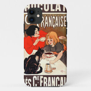 Capa Para iPhone 11 Rapariga e Gato, Poster vintage, Alexandre Steinle