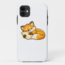 Capa Para iPhone 11 Raposa Adormecida Fofo e Aconchegante