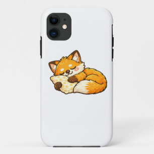 Capa Para iPhone 11 Raposa Adormecida Fofo e Aconchegante