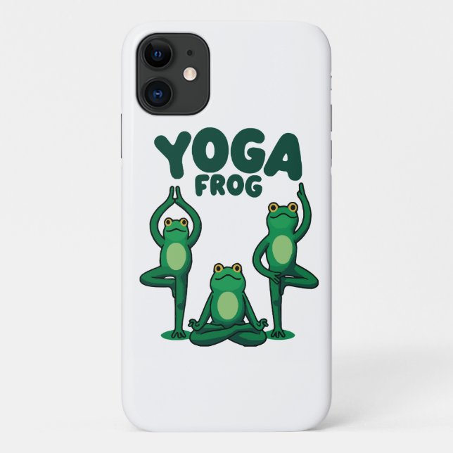 Capa Para iPhone 11 Rãs de Yoga (Verso)