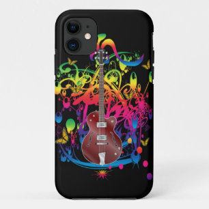 Capa Para iPhone 11 Rascunho de Cor do Violão de Bass