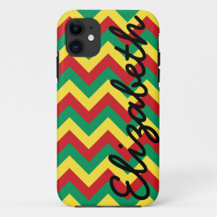 Capa Para iPhone 11 Rastafarian Chevron