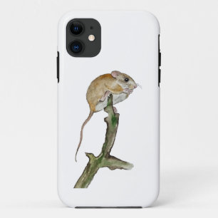Capa Para iPhone 11 Rato de aquarela realista em uma árvore