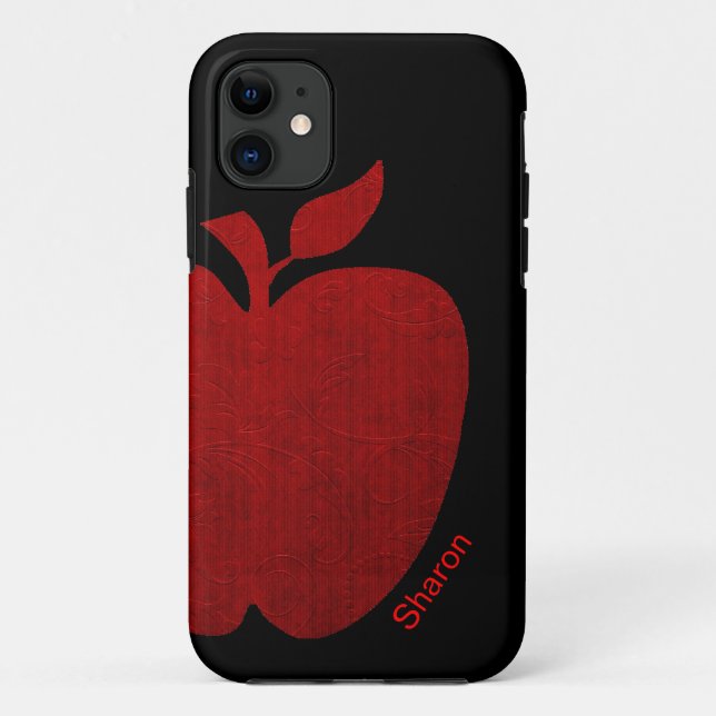 Capa Para iPhone 11 Red Apple Personalizado (Verso)