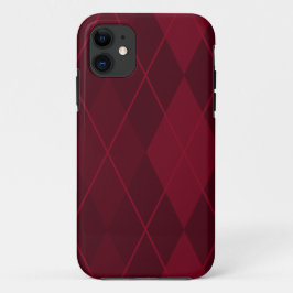 Capa Para iPhone 11 Red Argyle